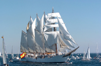 The Juan Sebastián de Elcano will anchor in the Bay of Baiona next Friday, July 12