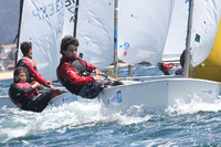 Martín Wizner leader in the I Optimist International Meeting