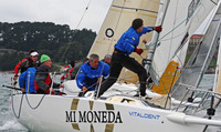 Guillermo Caamaño's Mi Moneda leads the Vitaldent J80 Trophy of the Monte Real Yacht Club