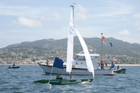 Rafa Andarías runs in the Vitaldent Regatta leading the general classification