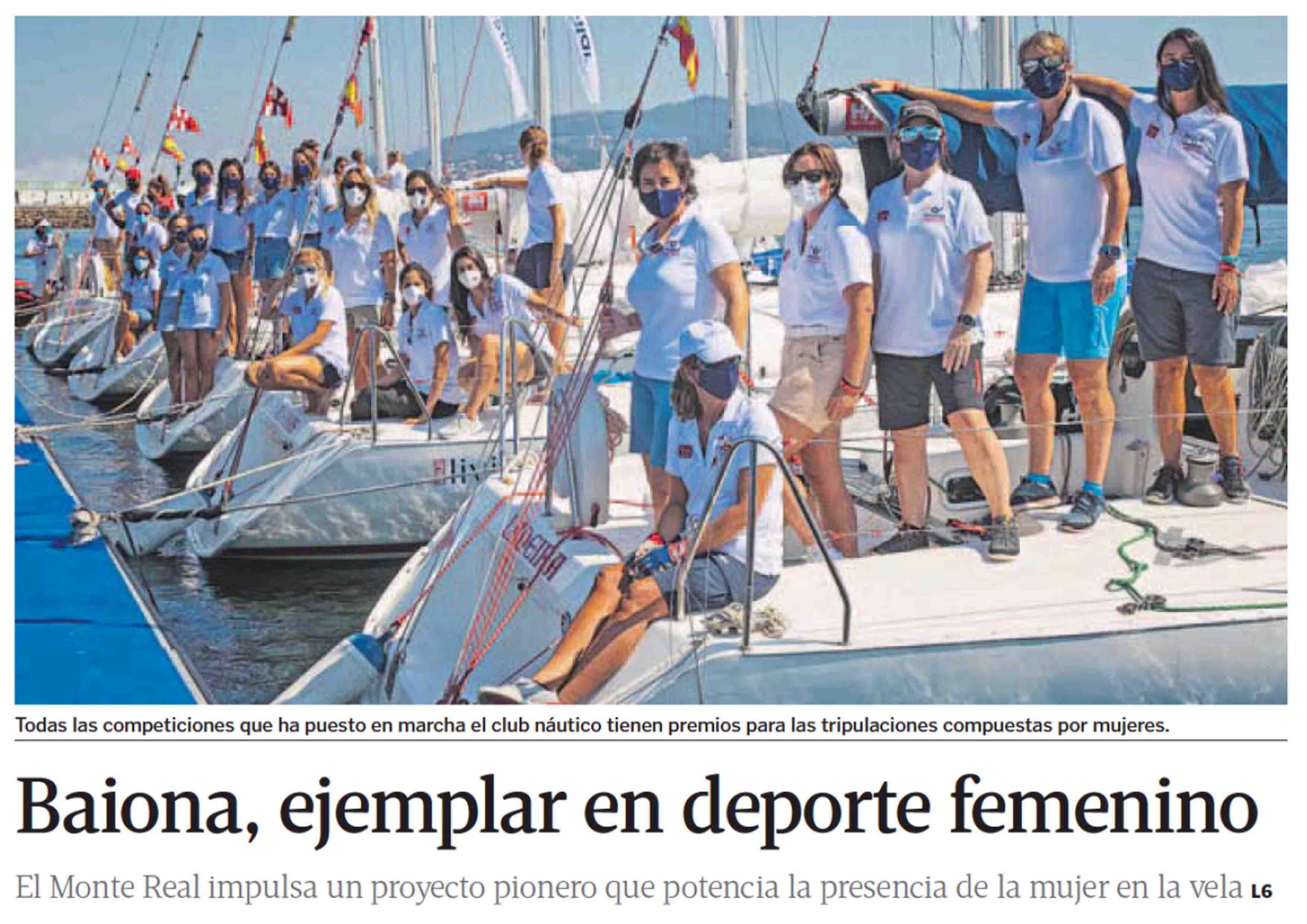 Baiona, ejemplar en deporte femenino