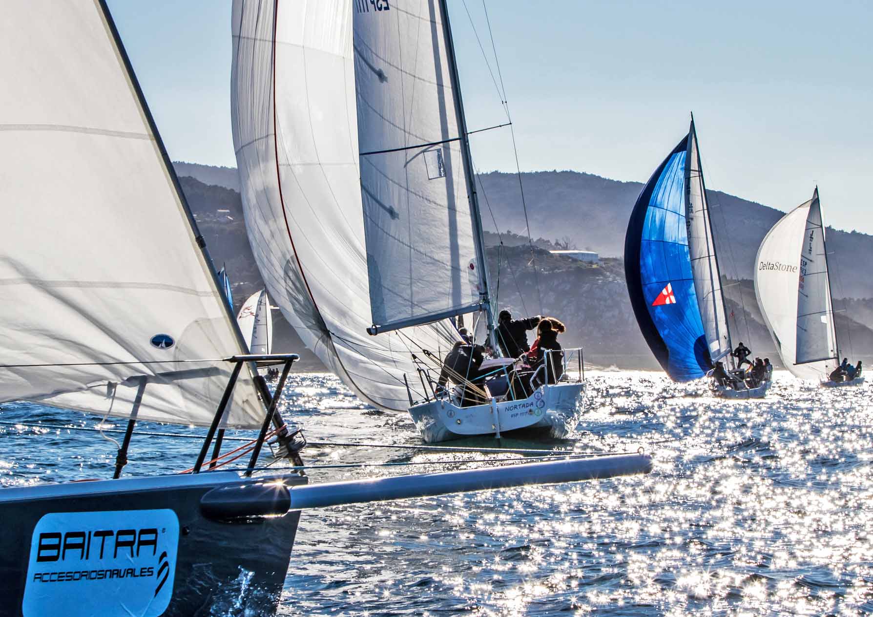 The J80 return to Baiona for the third round of the Baitra J80 Winter League