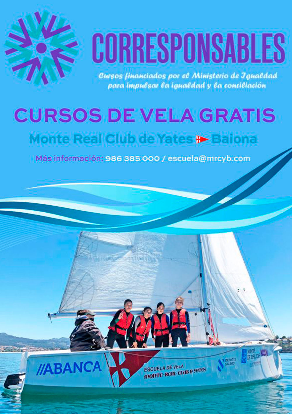 Cursos de vela para niños baiona