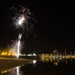Fuegos artificiales y fiesta náutica en el MRCYB con motivo de los Premios Nacionales de Vela Terras Gauda.
