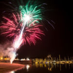 Fuegos artificiales y fiesta náutica en el MRCYB con motivo de los Premios Nacionales de Vela Terras Gauda.