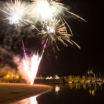 Fuegos artificiales y fiesta náutica en el MRCYB con motivo de los Premios Nacionales de Vela Terras Gauda.
