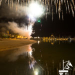 Fuegos artificiales y fiesta náutica en el MRCYB con motivo de los Premios Nacionales de Vela Terras Gauda.